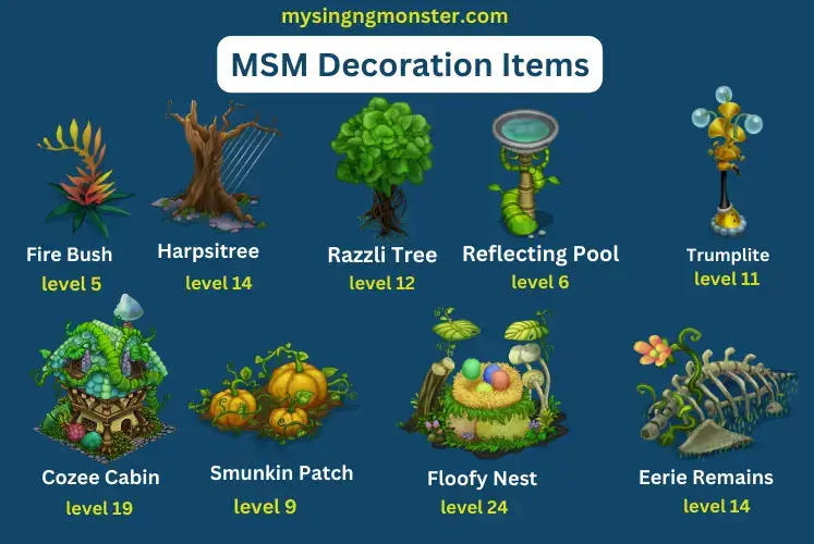 My Singing Monsters Decoration Items